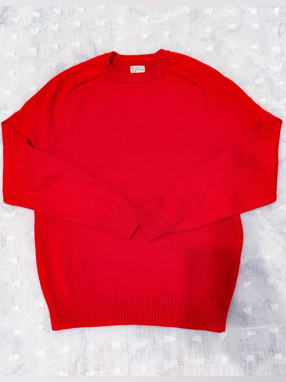 New! 100% cotton J Crew Men's Red Classic Crewneck Sweater - Medium